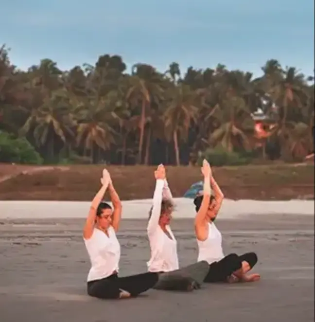 Early morning yoga
